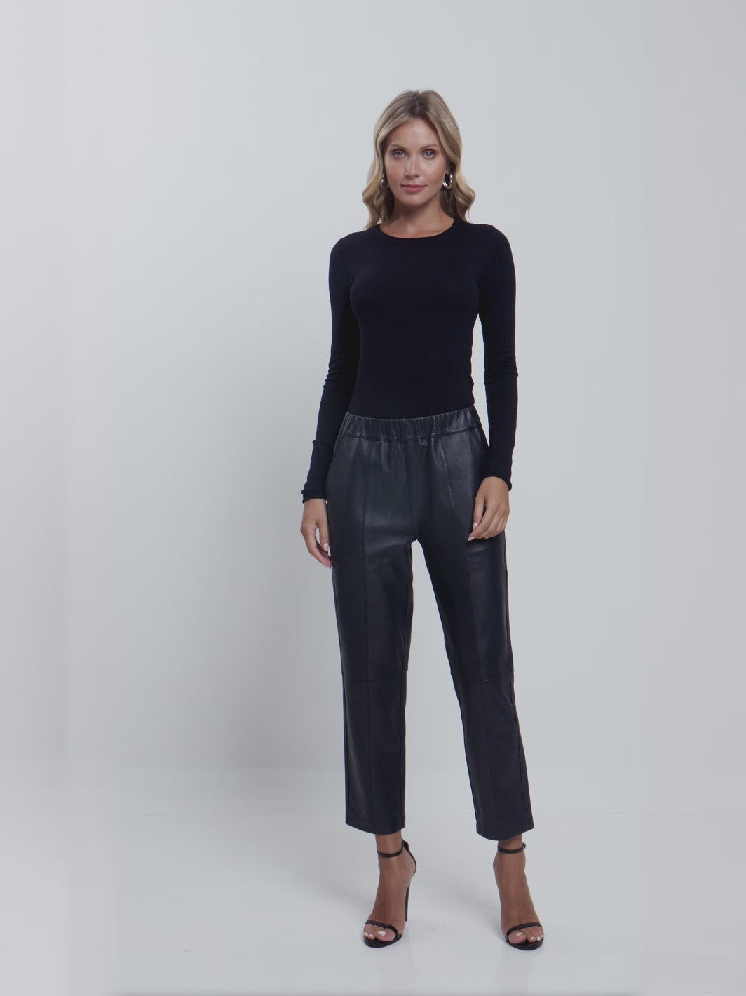BIANCA LEATHER JOGGER - ECLIPSE