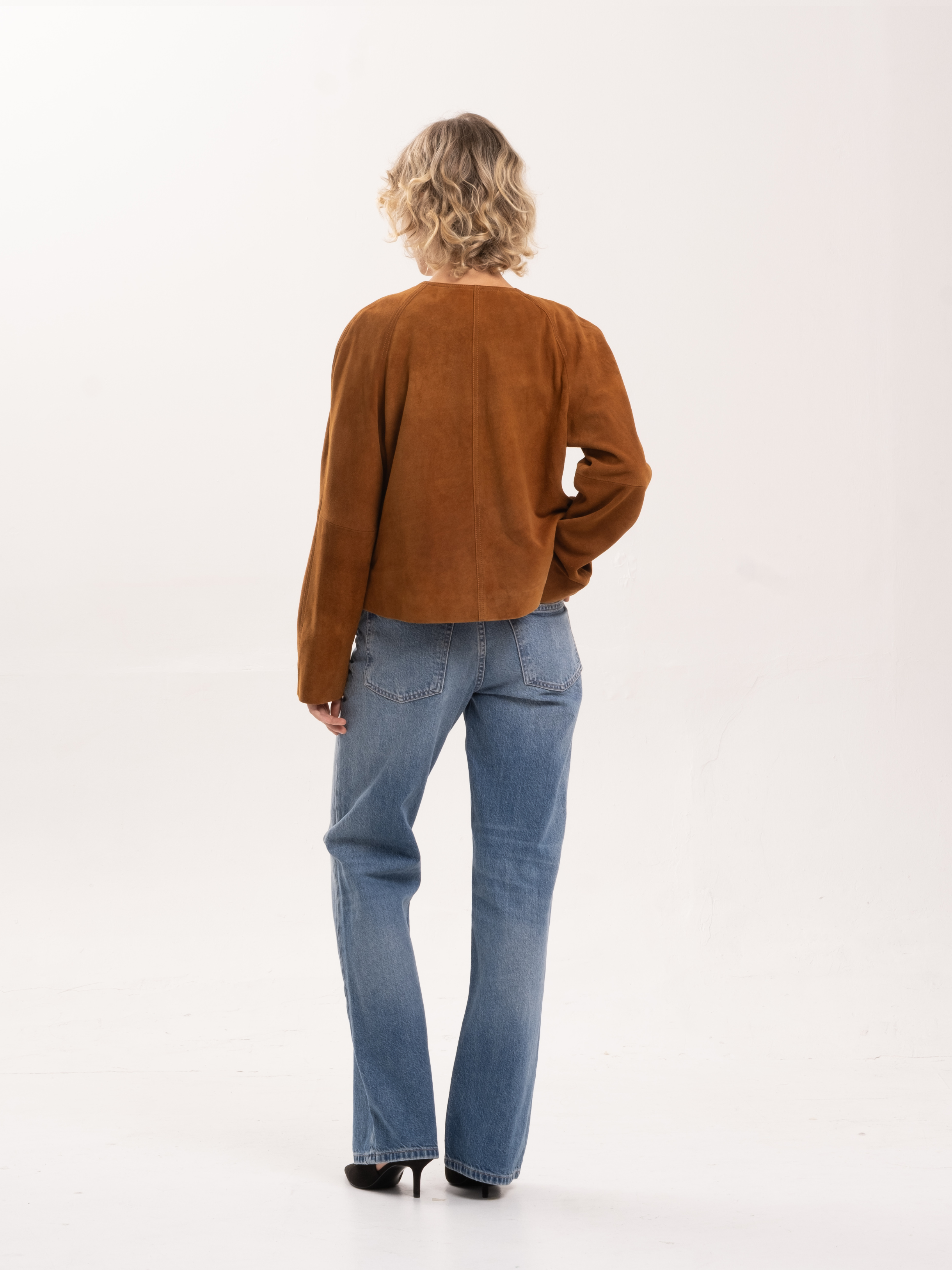 VALENTINA SUEDE JACKET - TOBACCO