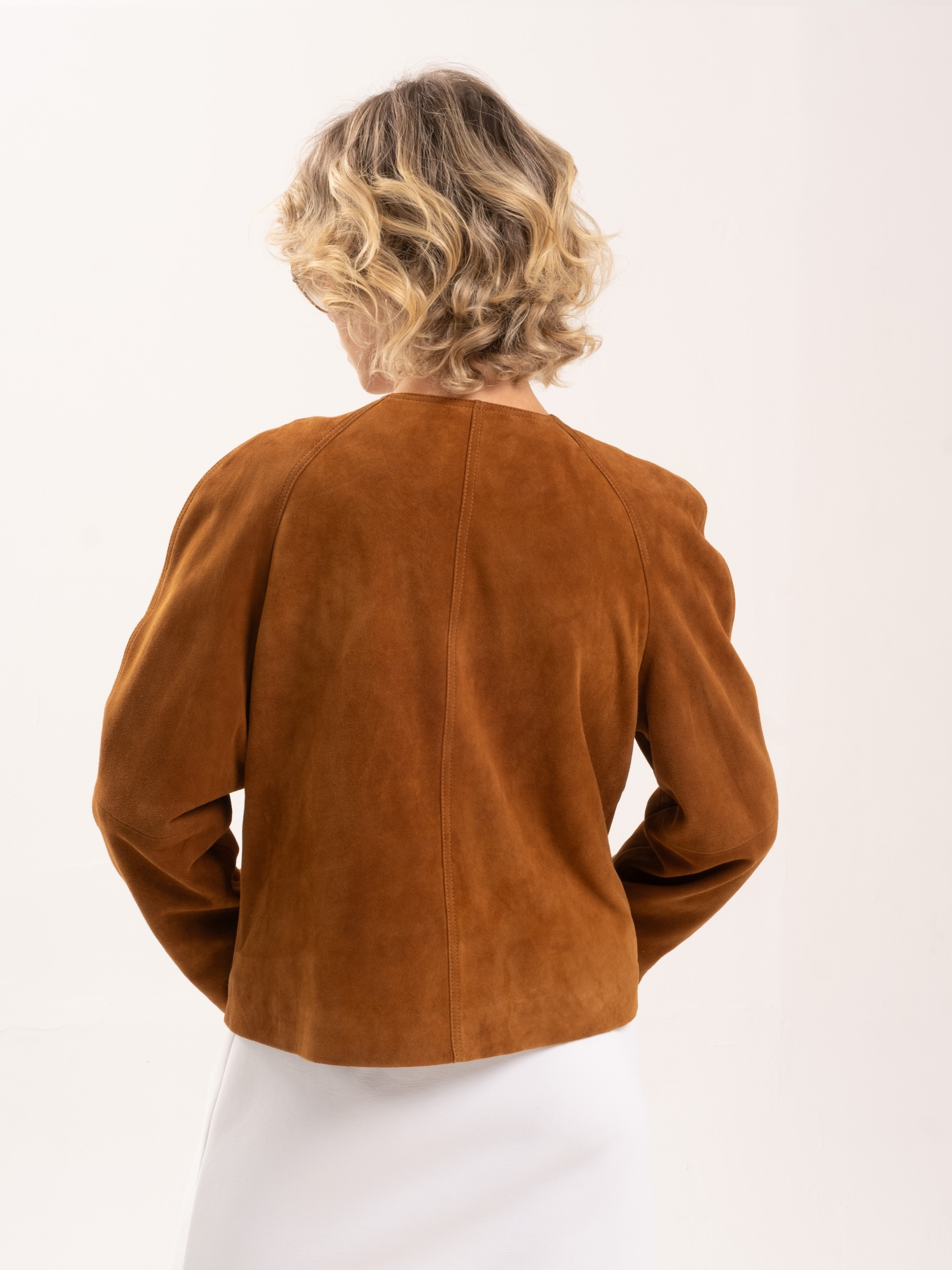VALENTINA SUEDE JACKET - TOBACCO