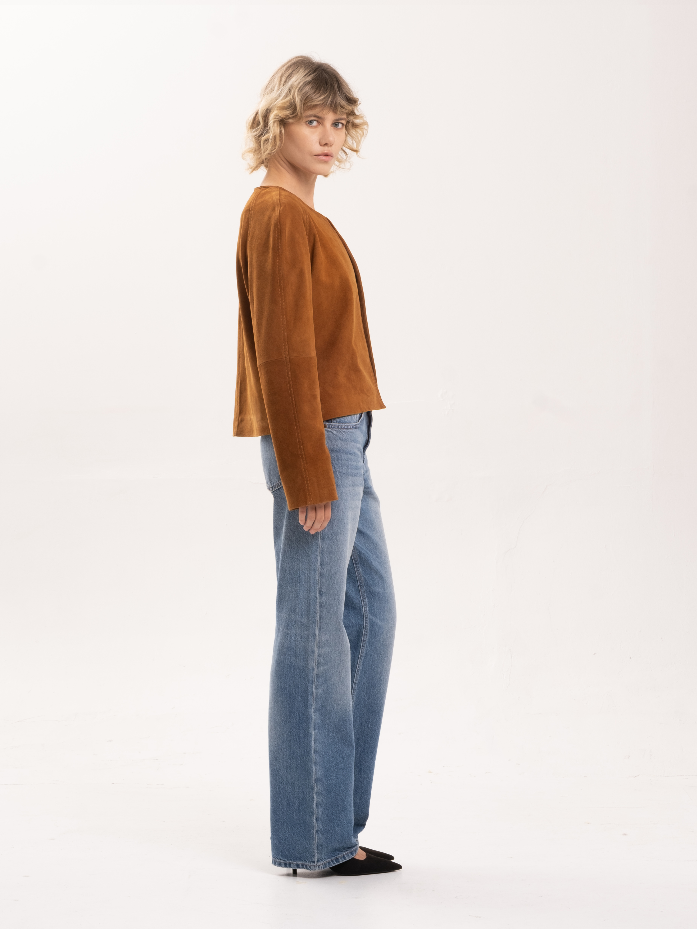VALENTINA SUEDE JACKET - TOBACCO