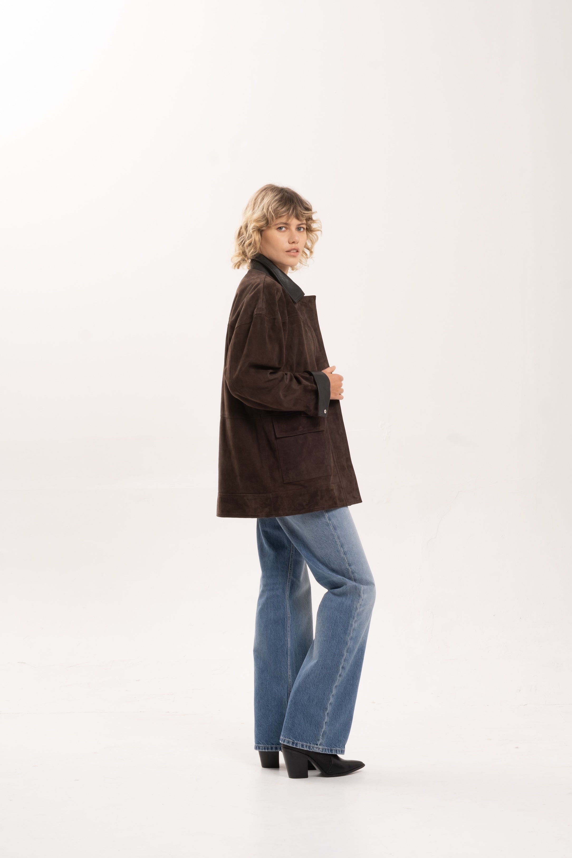 CARR SUEDE JACKET - ESPRESSO + BLACK