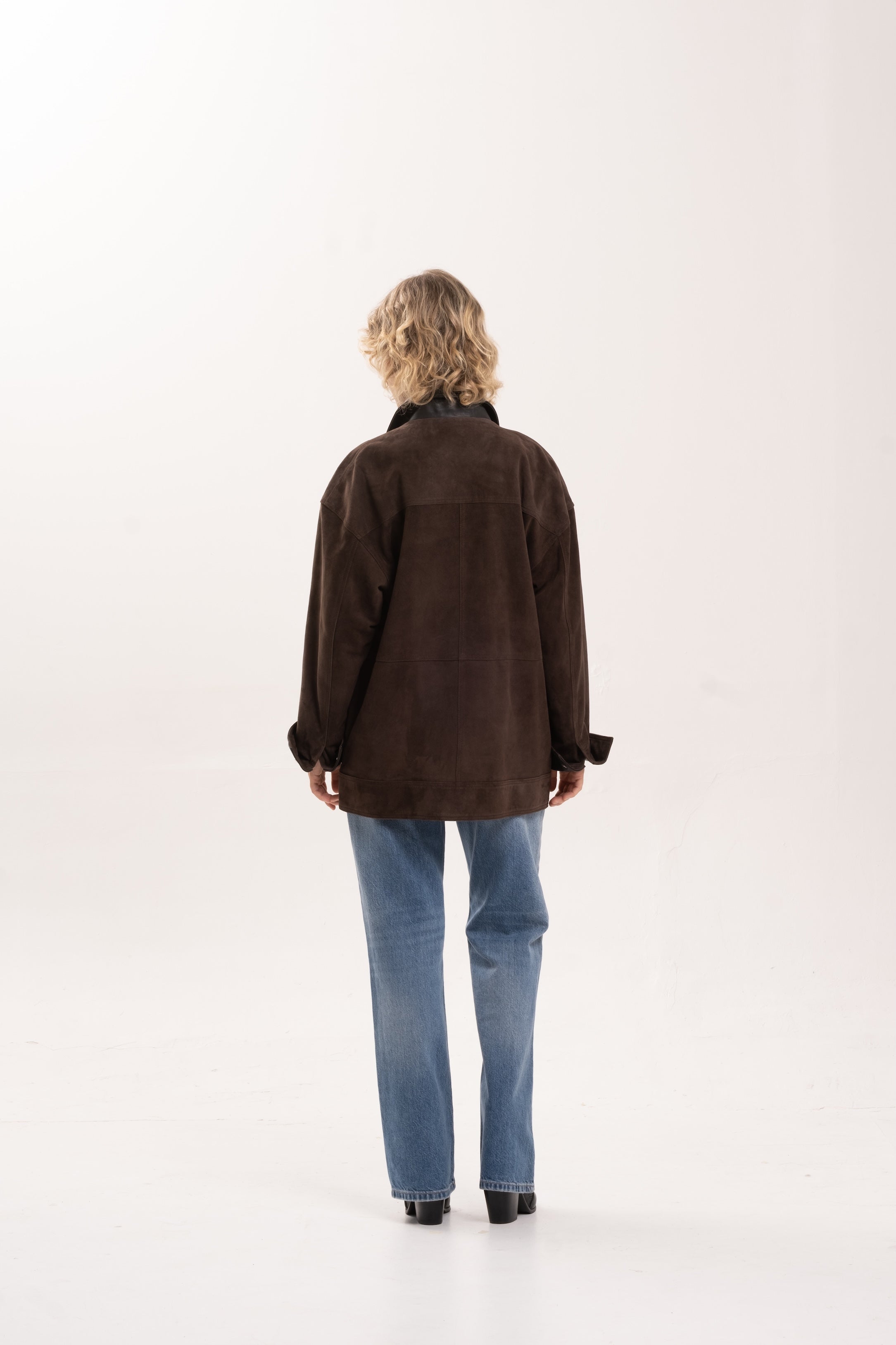 CARR SUEDE JACKET - ESPRESSO + BLACK