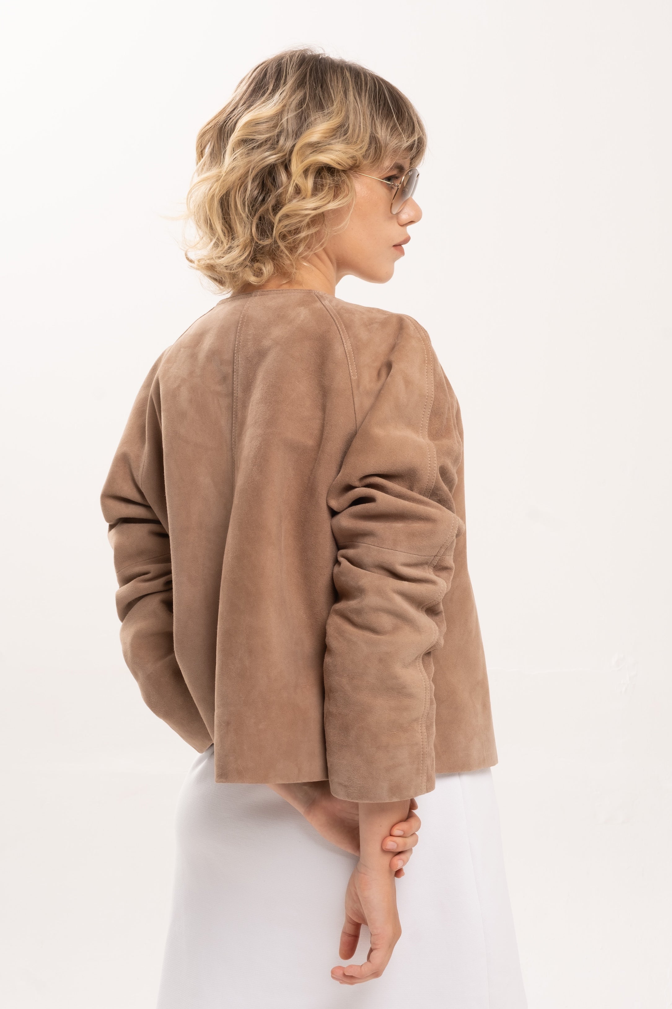 VALENTINA SUEDE JACKET - MOCHA