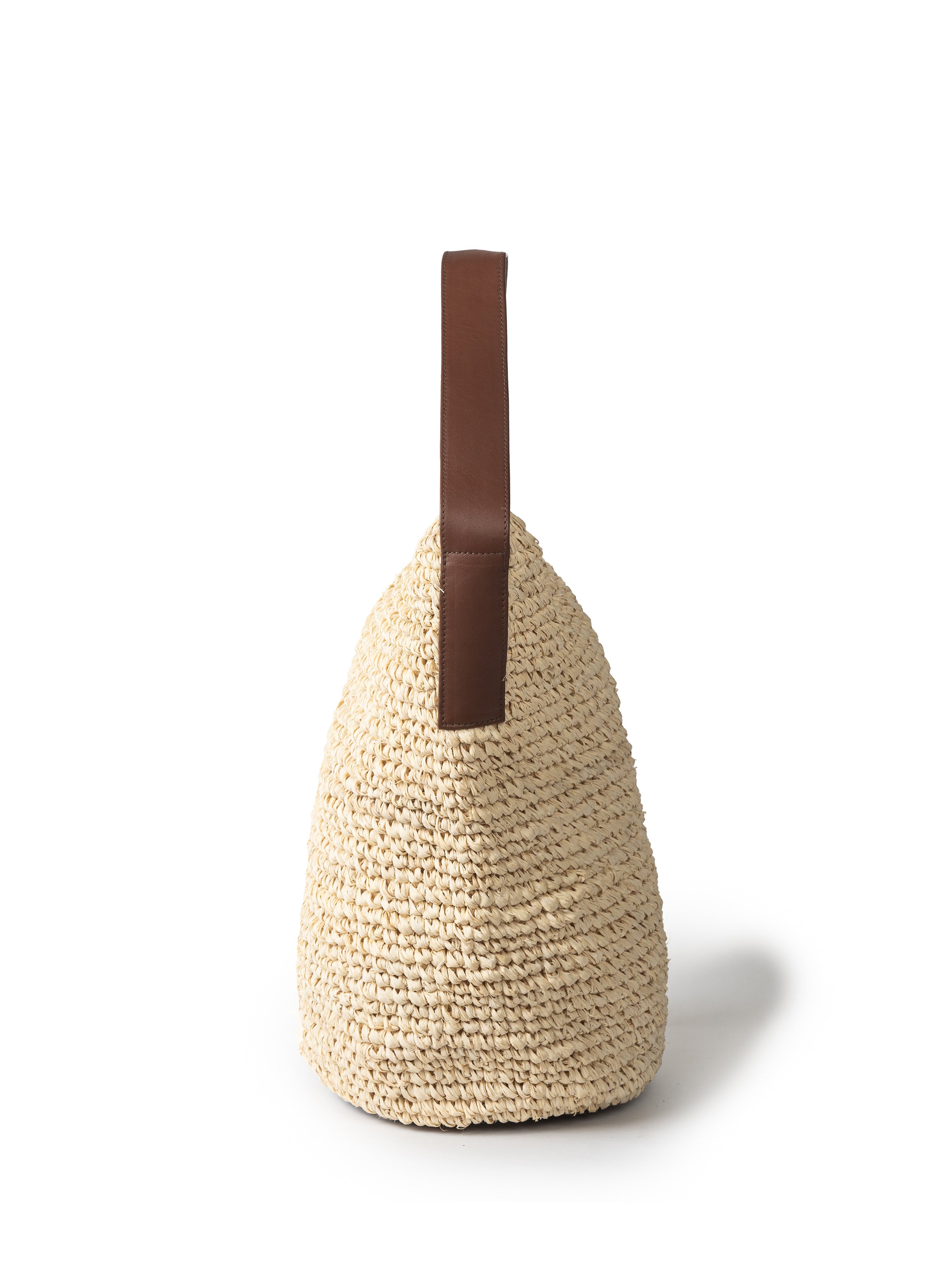 LAYLA RAFFIA BUCKET BAG - WHISKEY