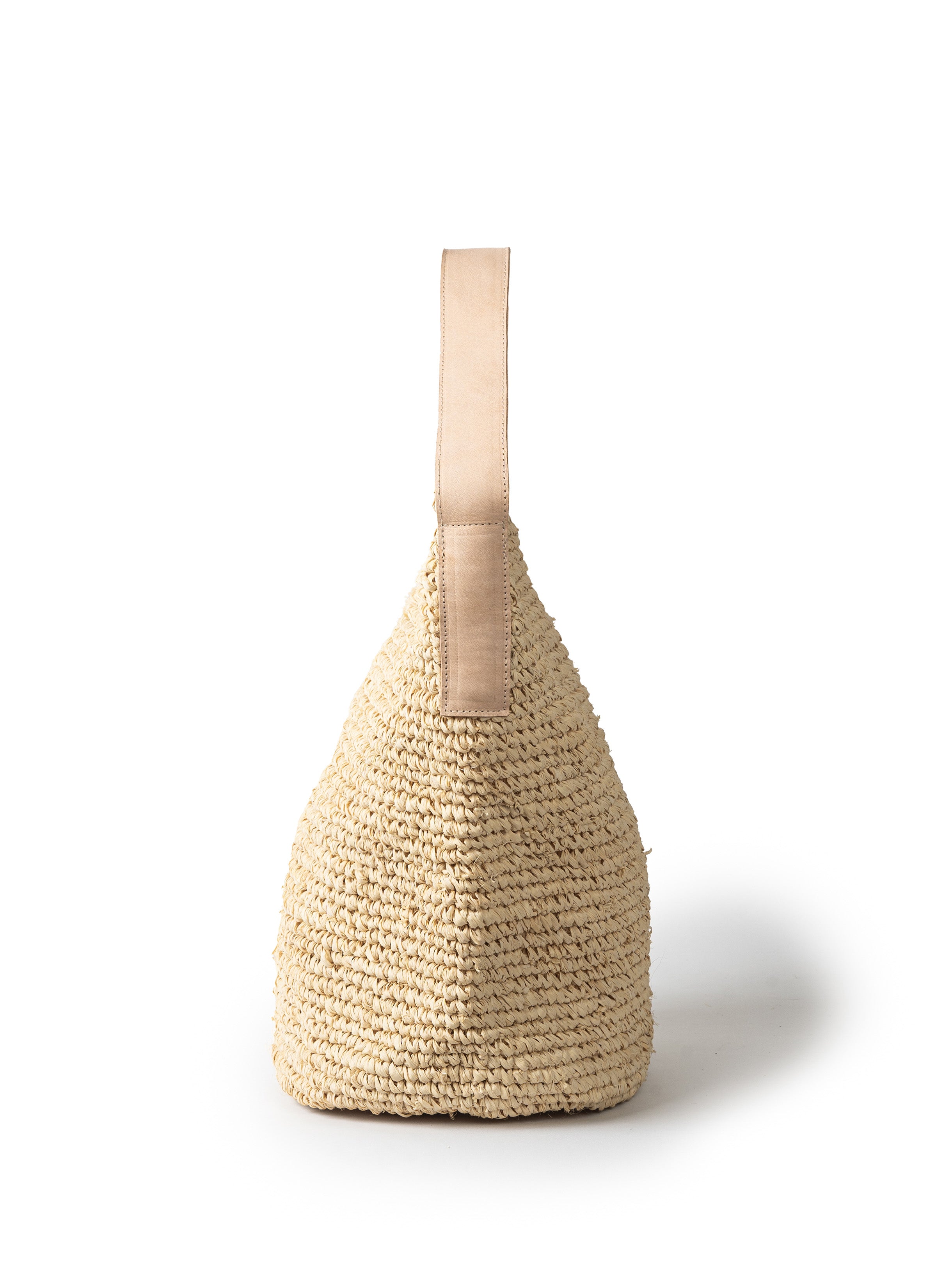 LAYLA RAFFIA BUCKET BAG - NATURAL