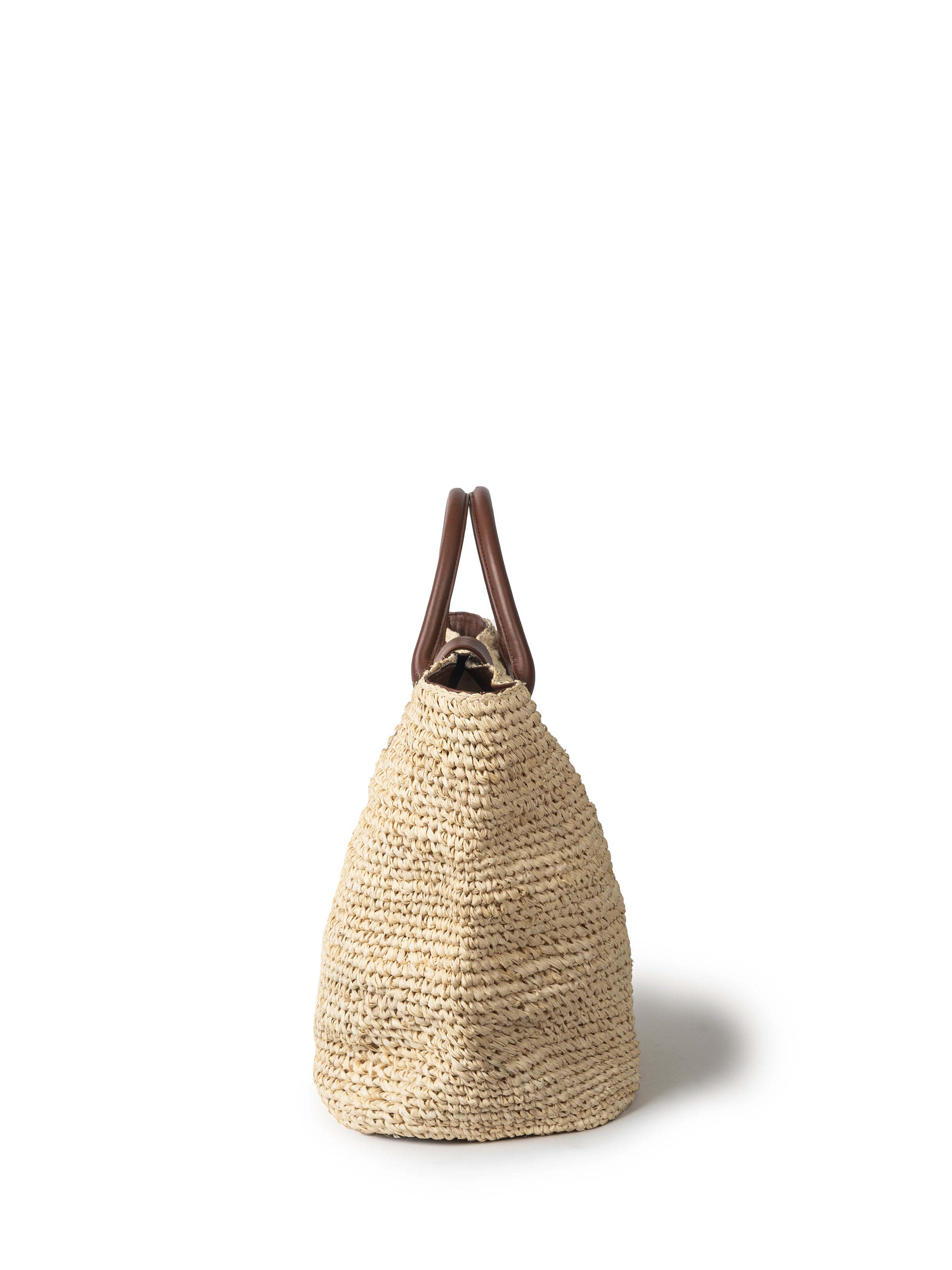 RUBY RAFFIA TOTE BAG - WHISKEY