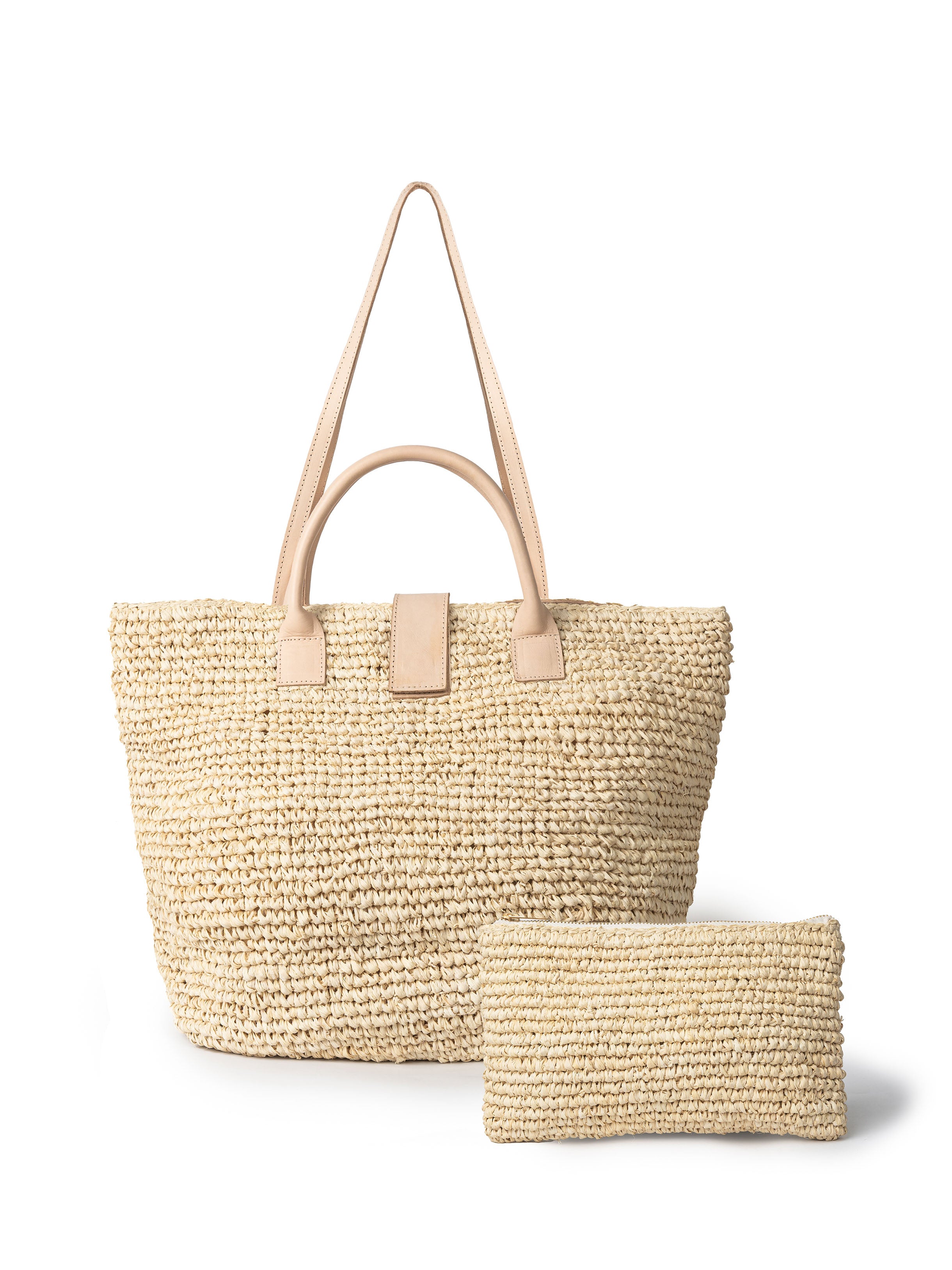 RUBY RAFFIA TOTE BAG - NATURAL