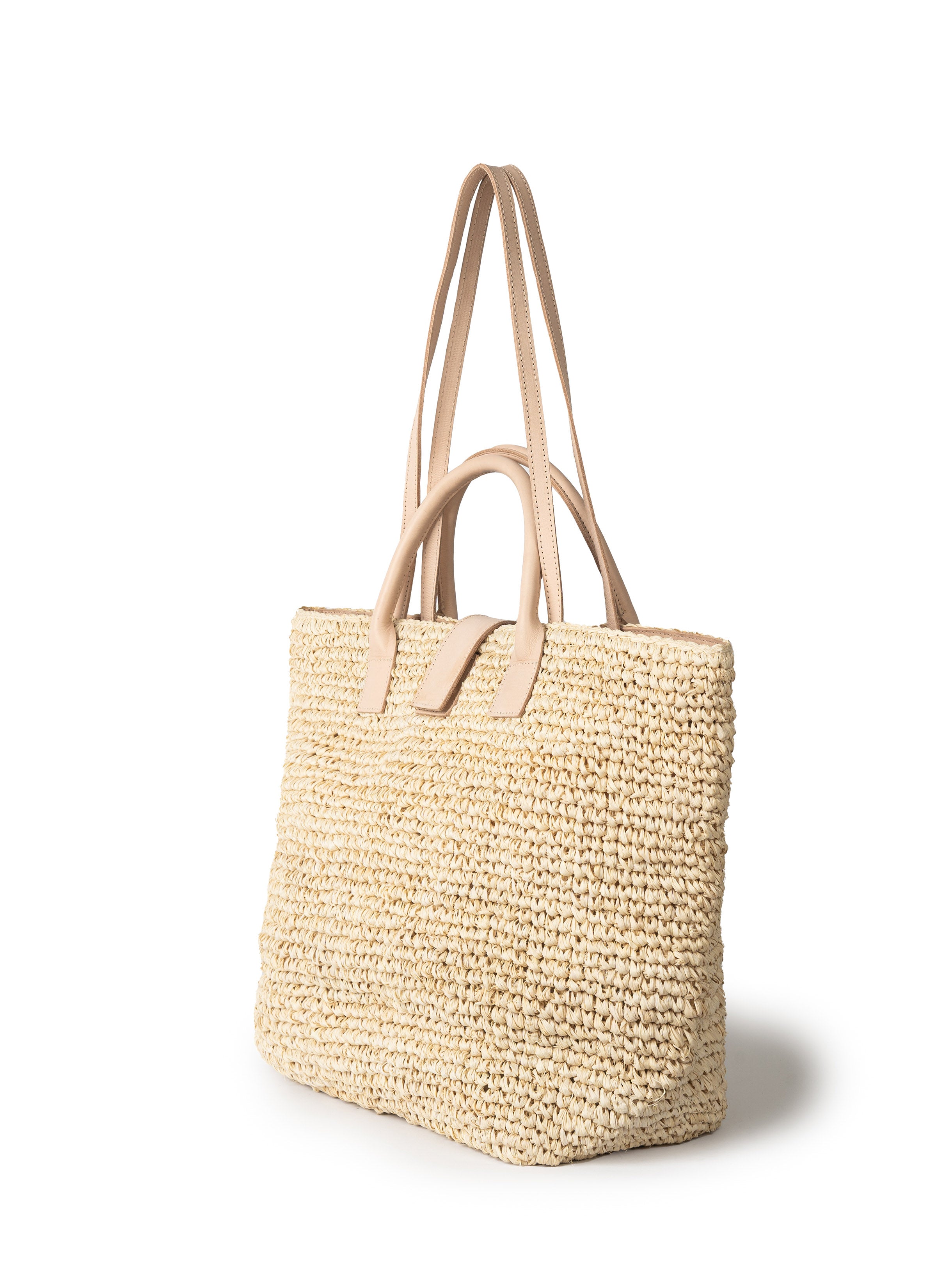 RUBY RAFFIA TOTE BAG - NATURAL