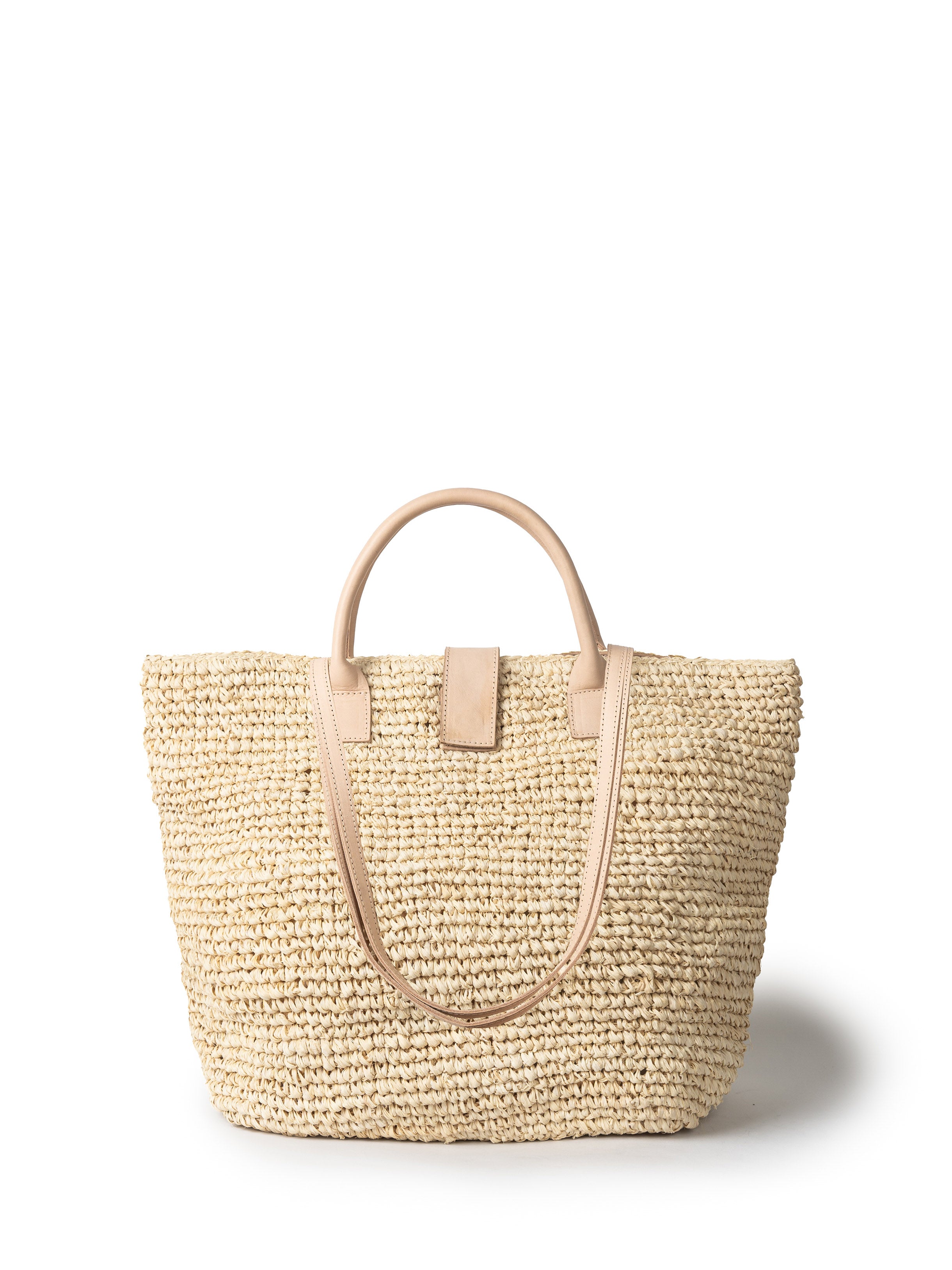 RUBY RAFFIA TOTE BAG - NATURAL