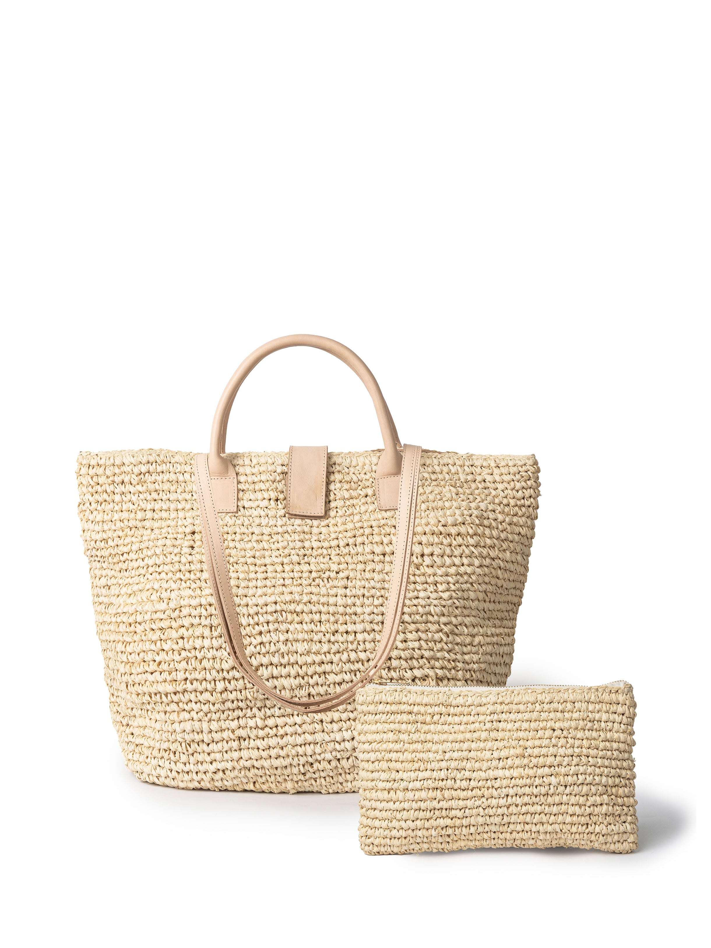 RUBY RAFFIA TOTE BAG - NATURAL