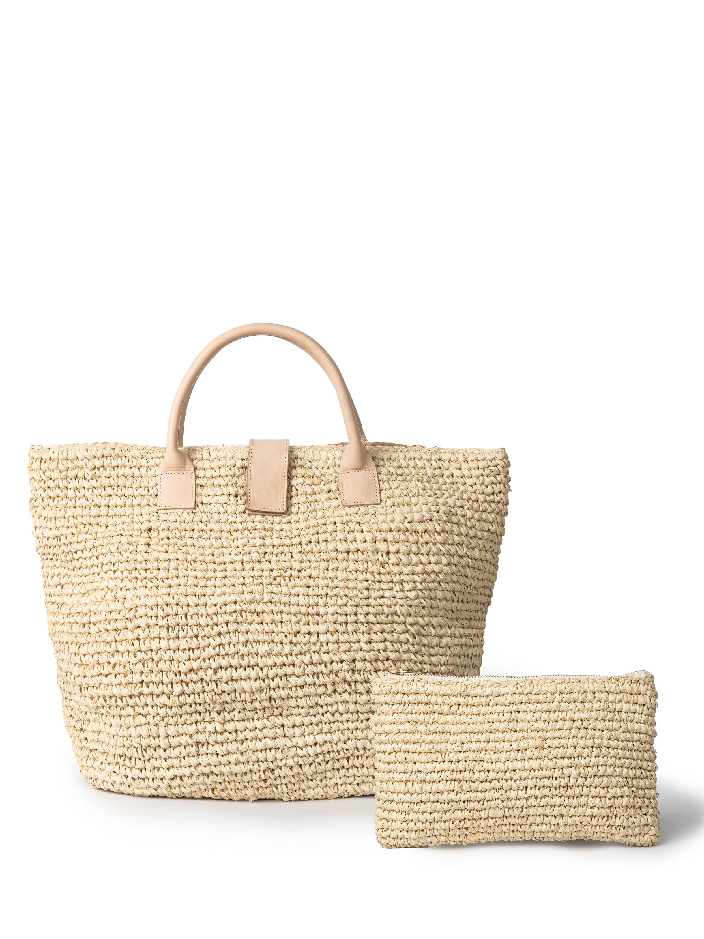 RUBY RAFFIA TOTE BAG - NATURAL