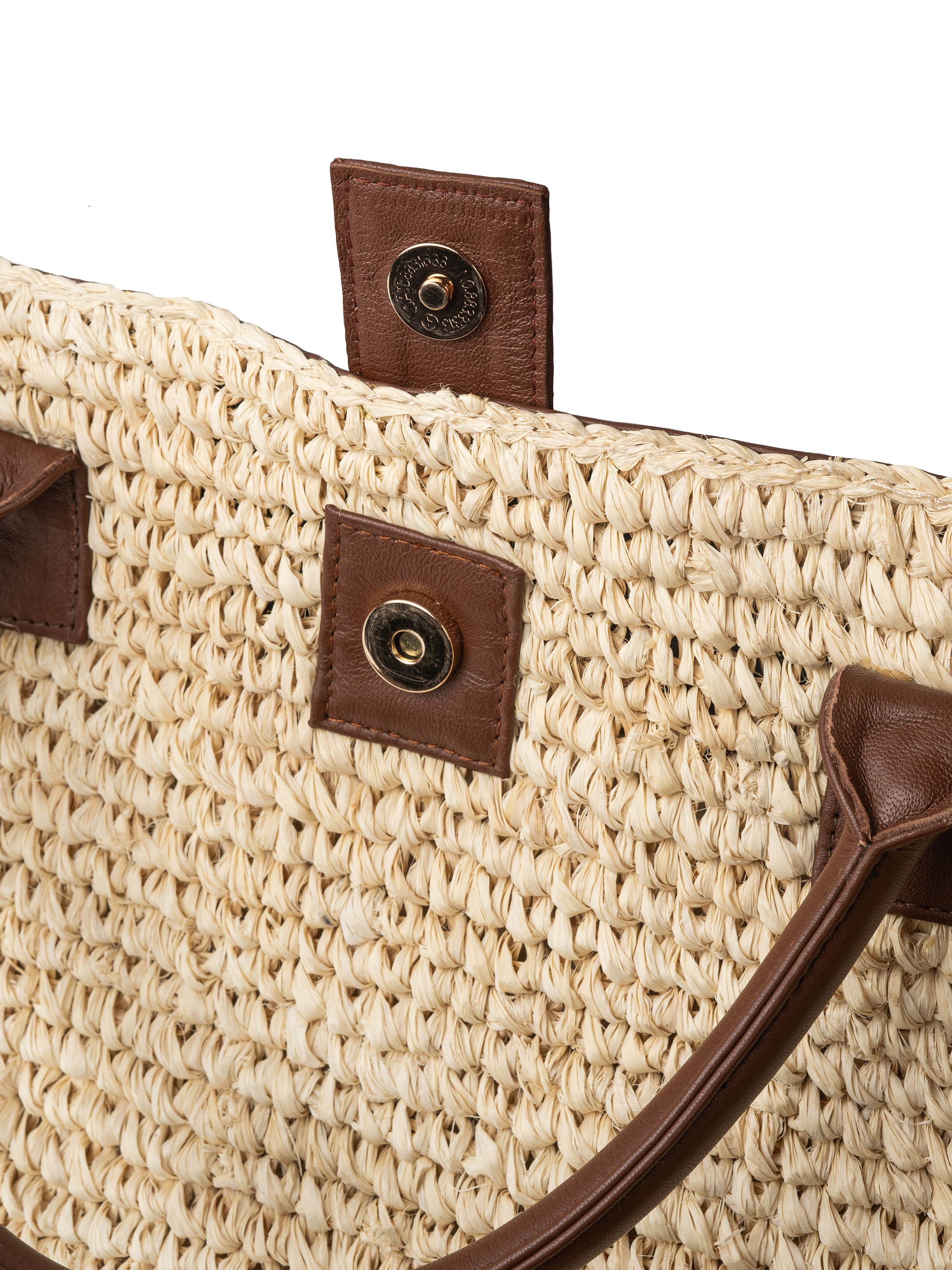 RUBY RAFFIA TOTE BAG - WHISKEY