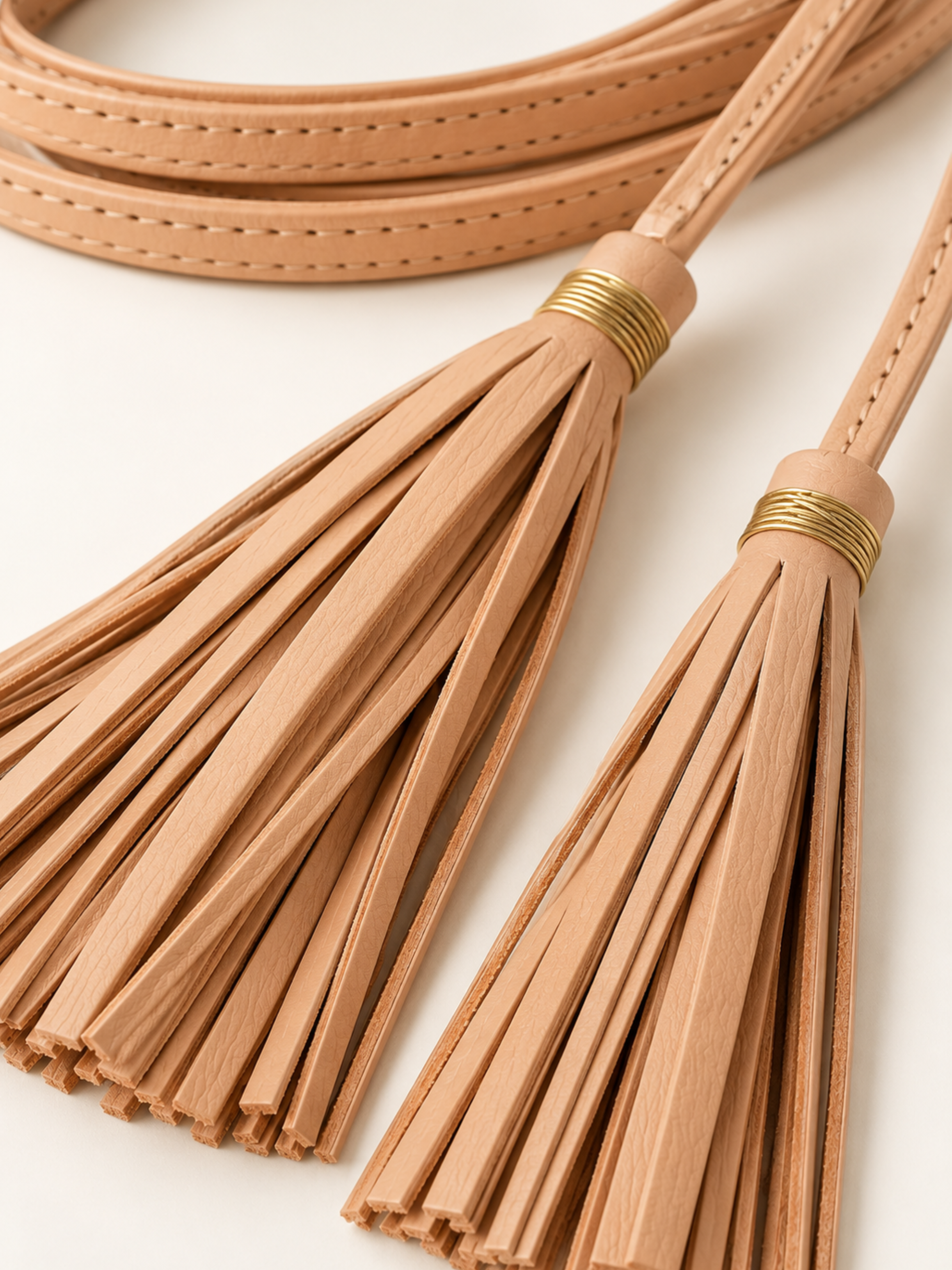 CARTER LEATHER WRAP BELT - NATURAL