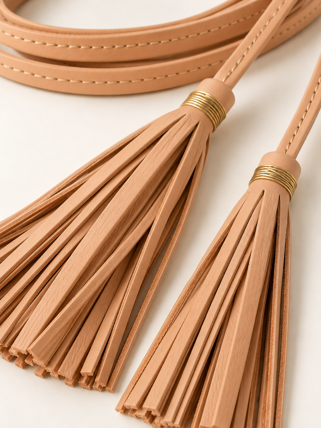 CARTER LEATHER WRAP BELT - NATURAL