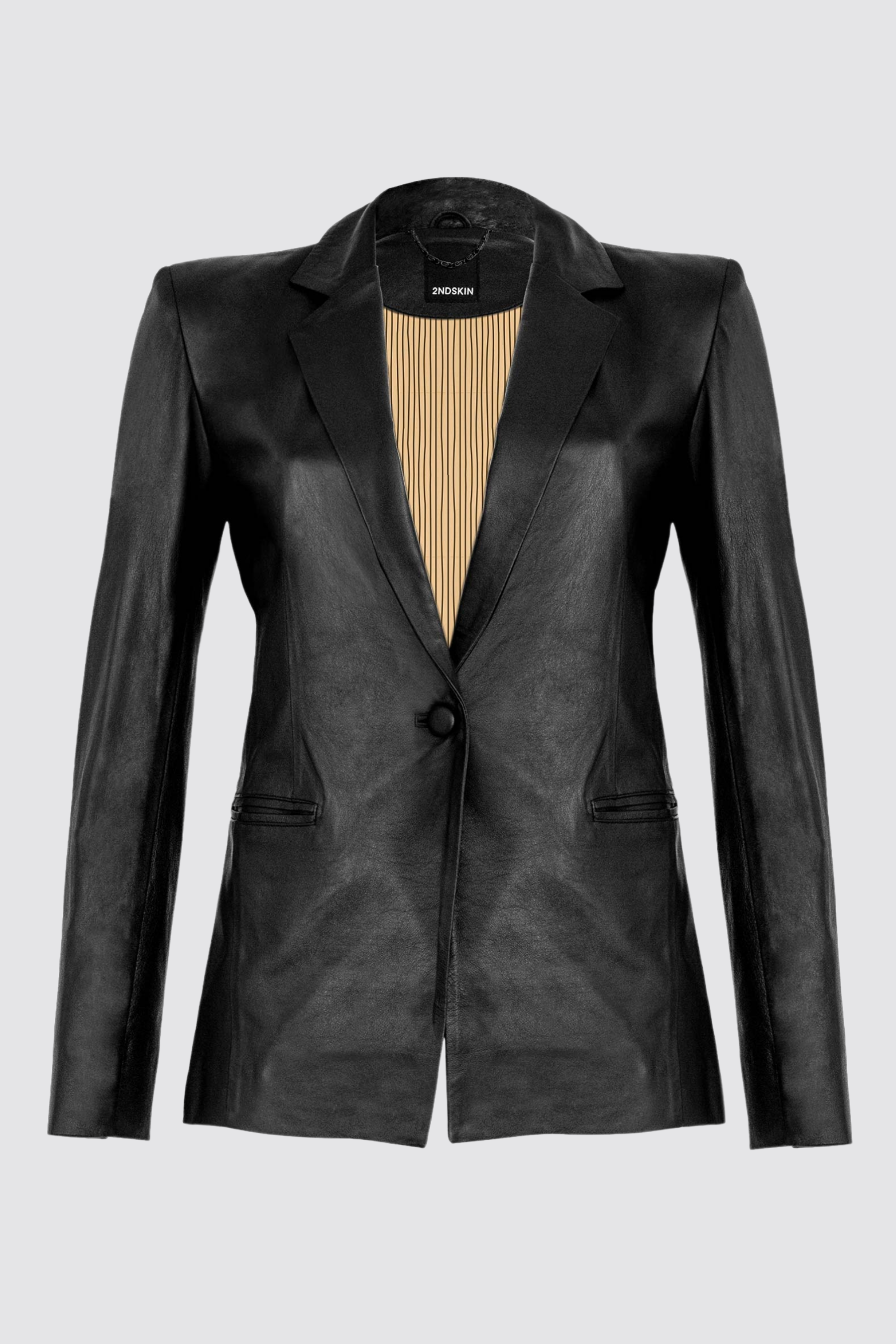 IGGY LEATHER BLAZER - BLACK SAMPLE